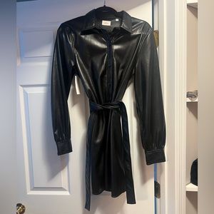 Aritzia leather dress - size small, never worn. Tags still on